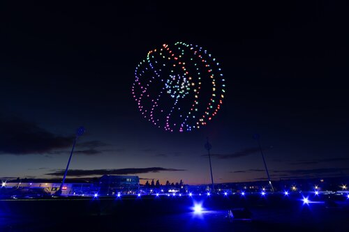 Evolution drone light show
