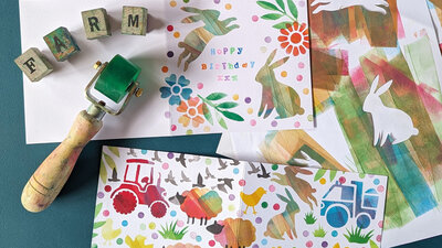 Variety of colourful prints