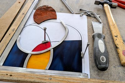 Creating stained glass magic – tools and design in action!