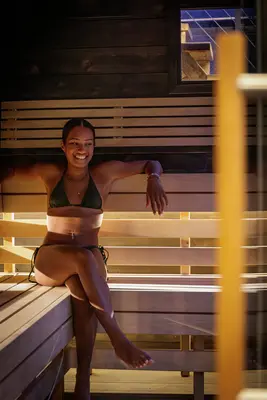 Relaxing in a Cosy Sauna Retreat