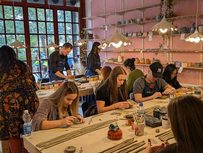 Get creative with clay in a lively pottery workshop