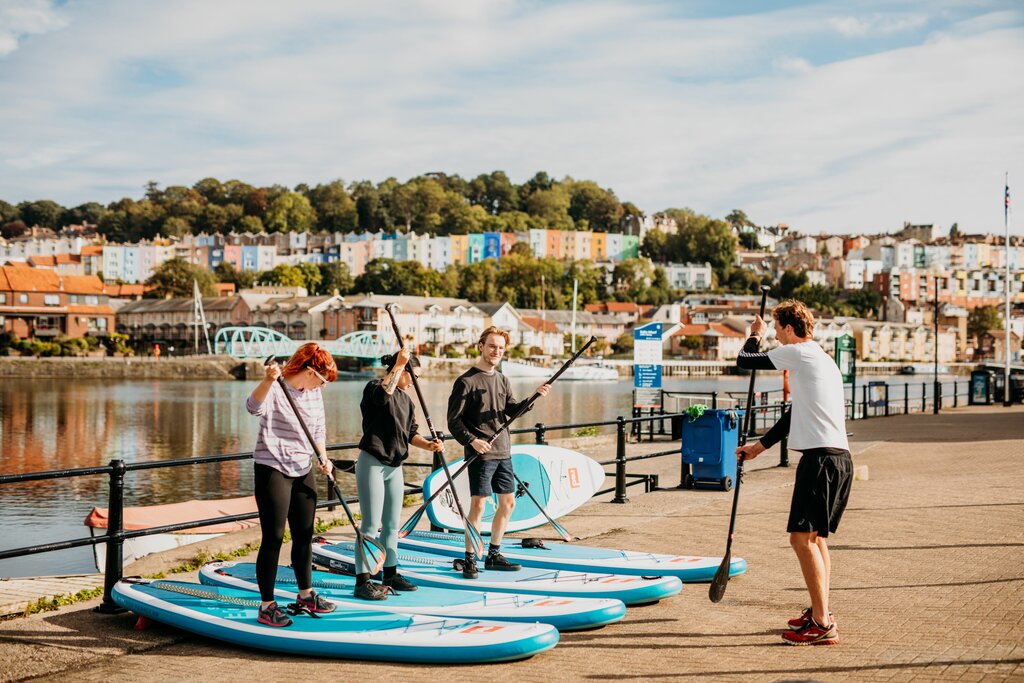 Paddleboarding class in Bristol summer fun experience 