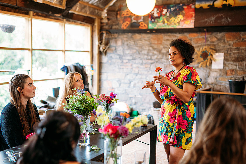 Flower crown making in Bristol