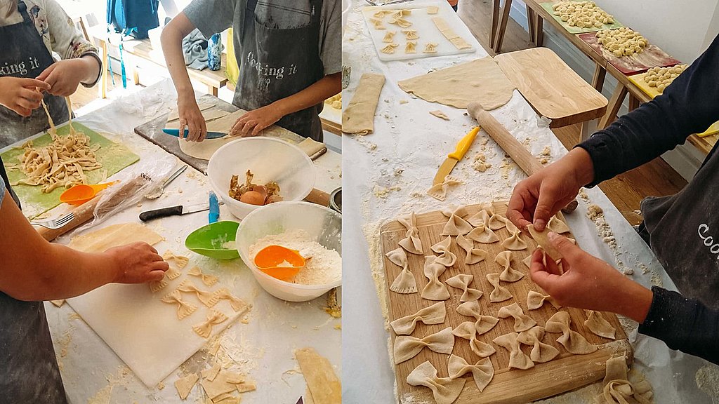 Pasta making for kids half term activity in Bristol